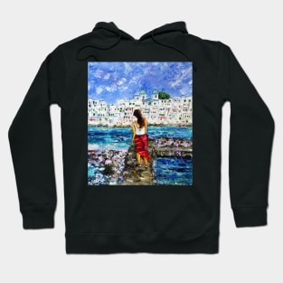 Woman at Paros Island Hoodie